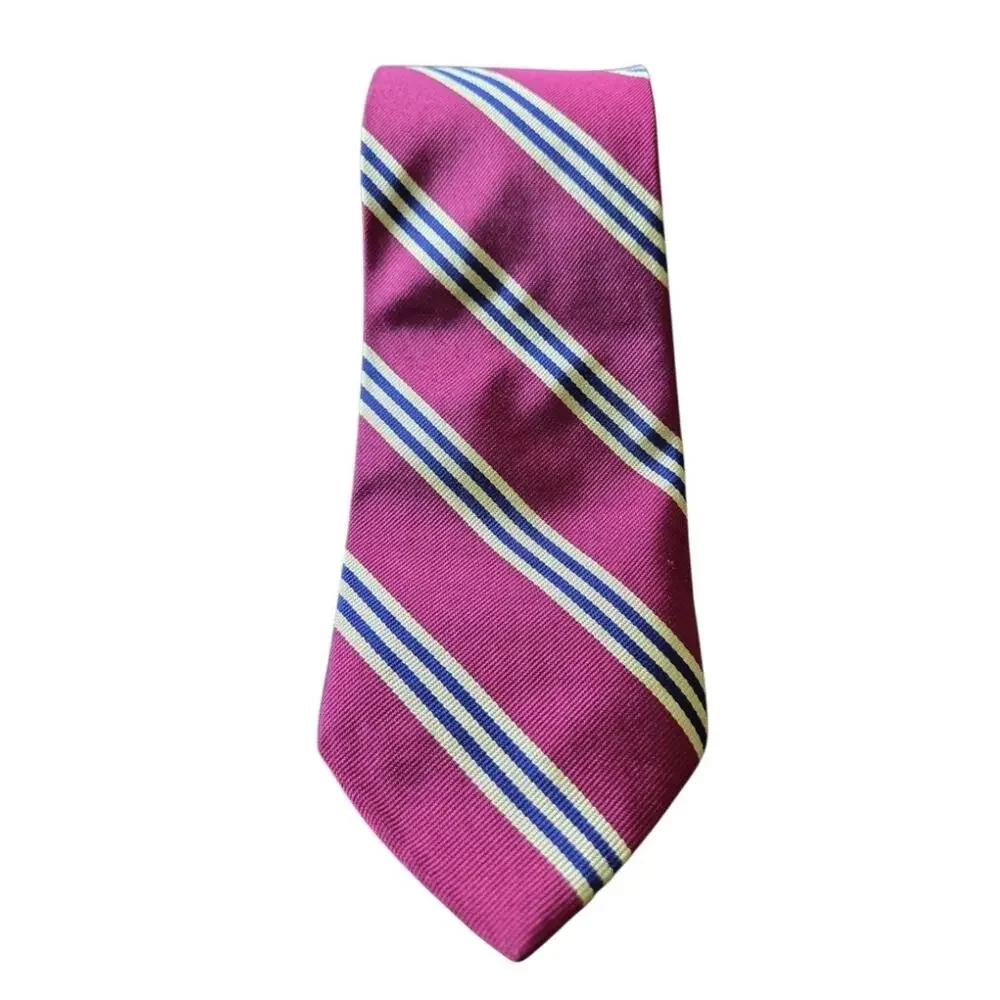 Brooks Brothers Makers & Merchants Silk Regimental Stripe Necktie USA